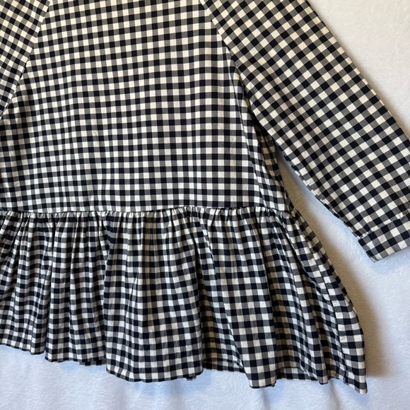 Victoria Beckham Gingham Peplum Top Size XS - Picture 7 of 16